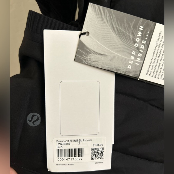Down for It All Half-Zip Pullover [Size 2, BLK] NWT - Picture 4 of 4